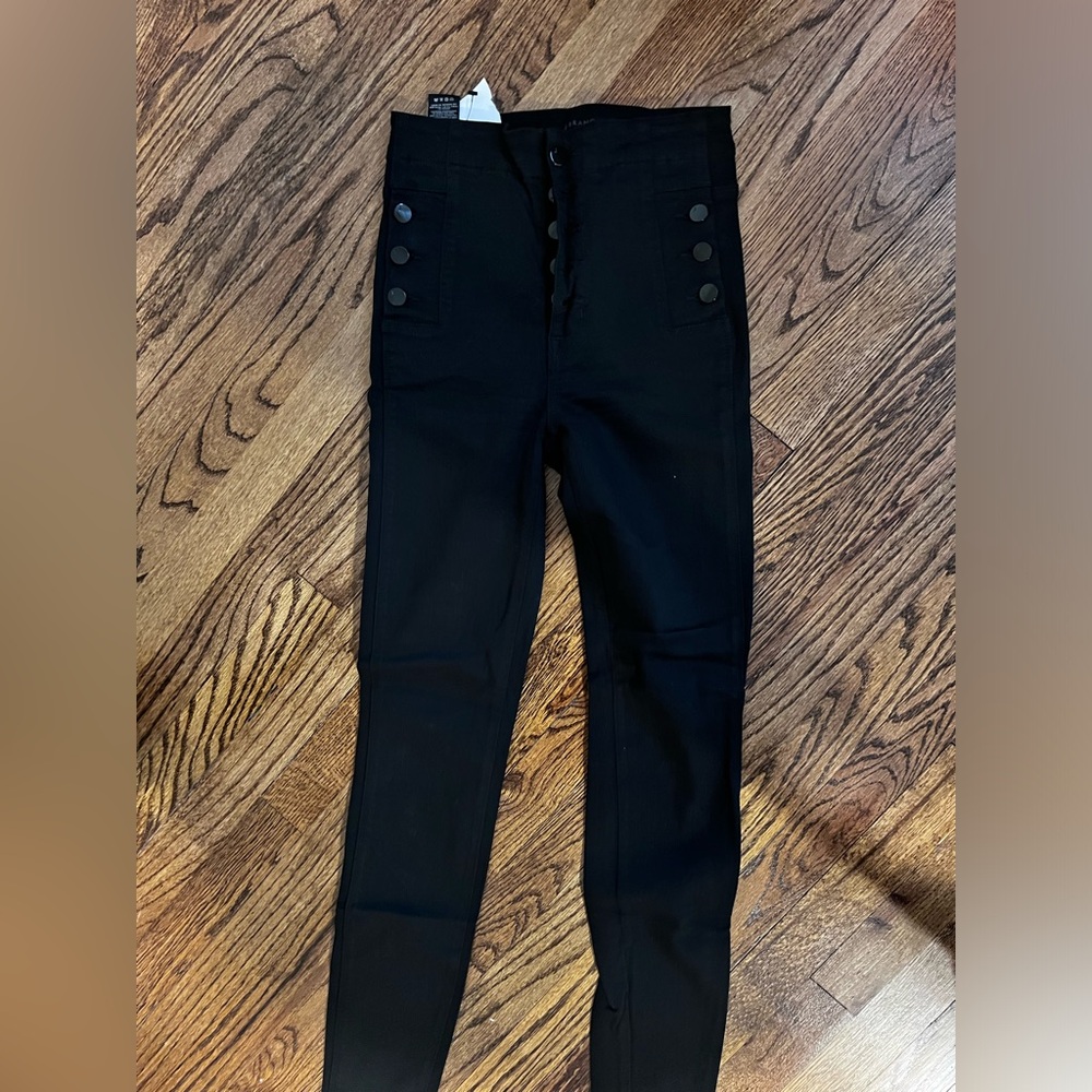J BRAND Natasha High Rise Skinny Ankle Jeans in Seriously Black Size 25 NEW